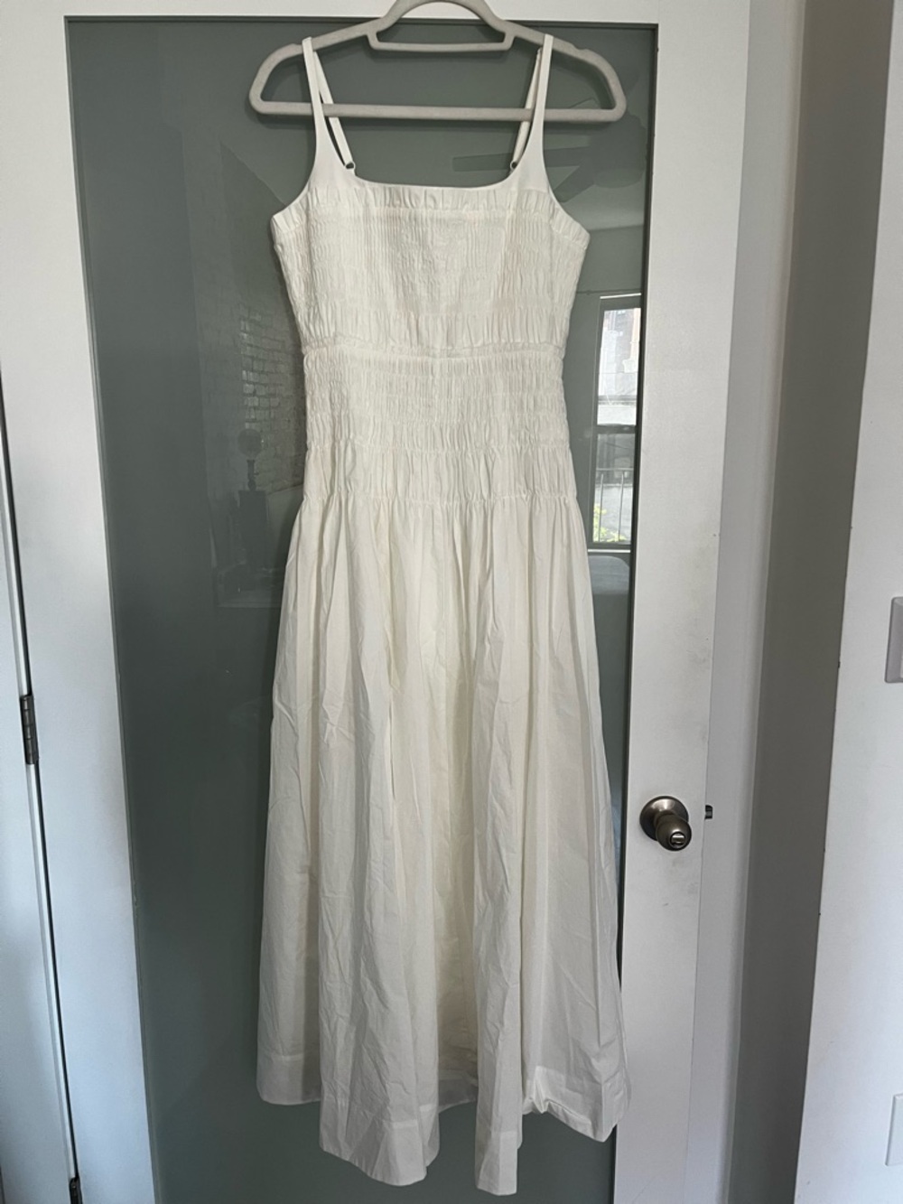 Rebecca Taylor White Smocked Bodice Maxi Dress - Picture 2 of 5
